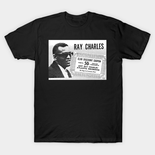Ray Charles 1966 Record Club Coupon T-Shirt by TheObserver